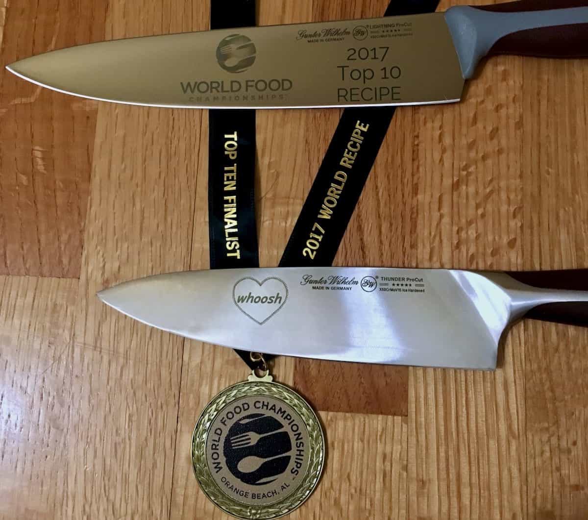 chef knives and medalist at the World Food Championships