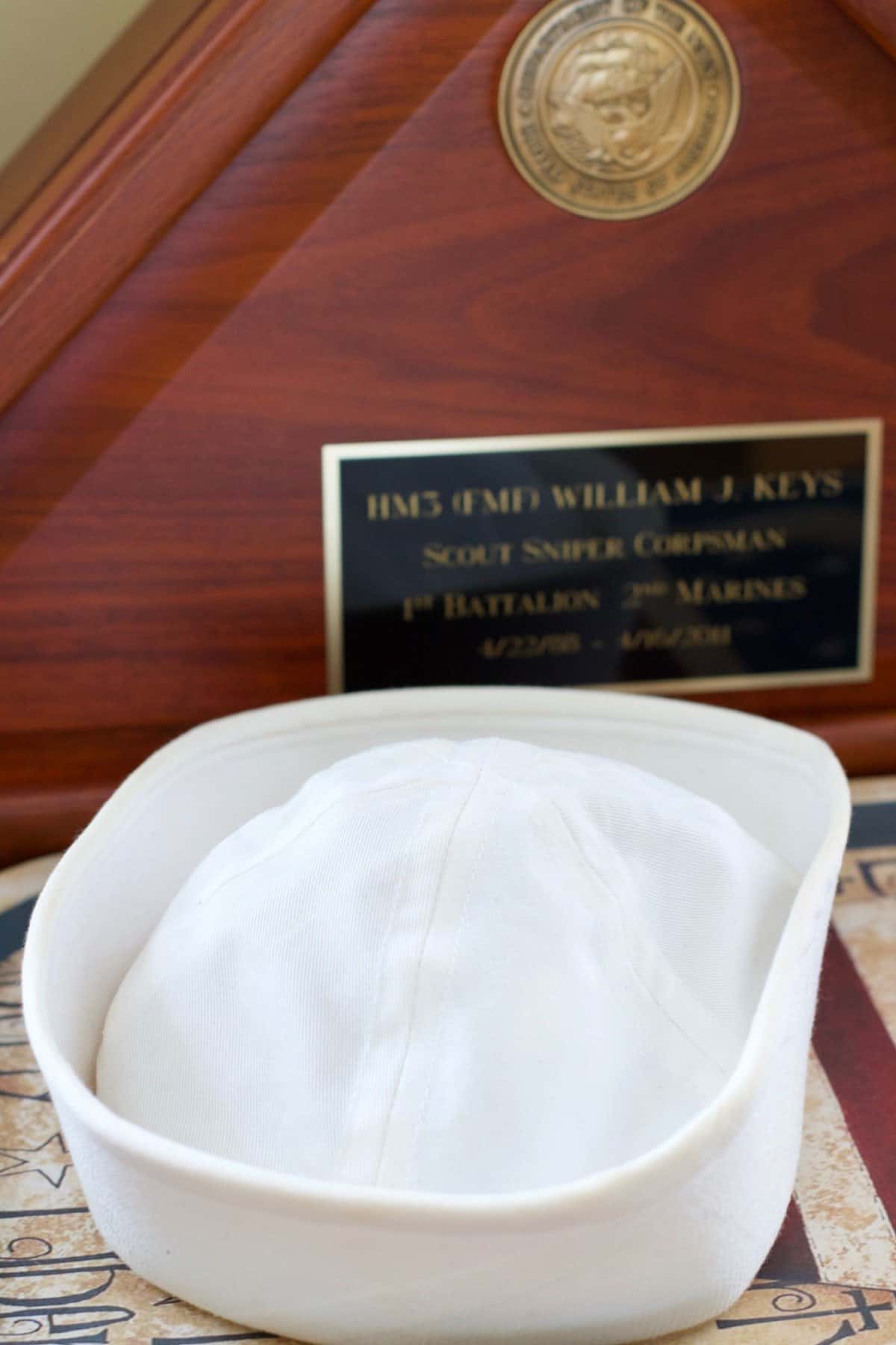 white sailor cap is one of my favorites of the many hats he wore