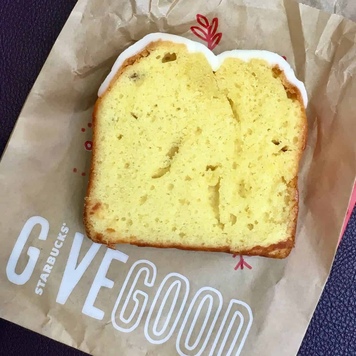 Starbucks lemon cake slice