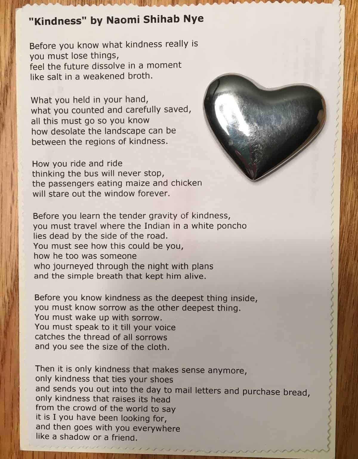 copy of Kindness poem
