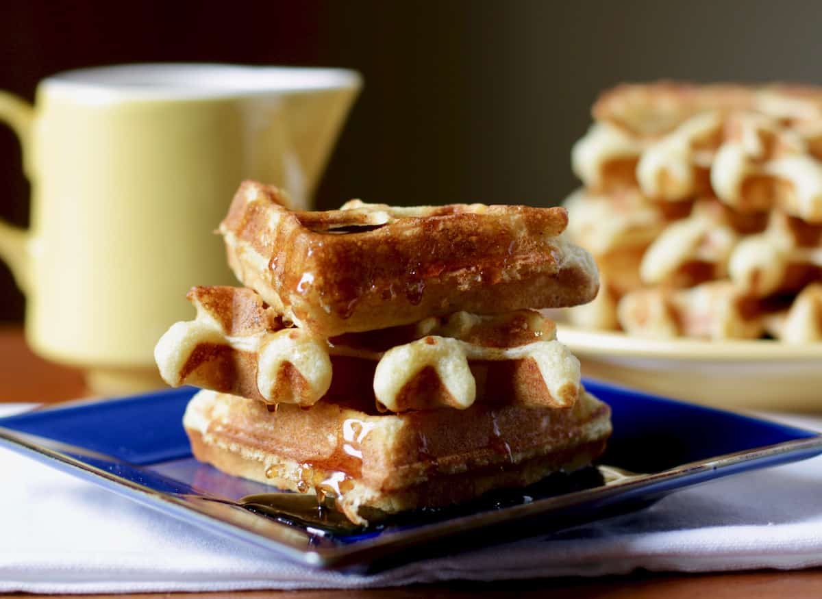 waffles with syrup