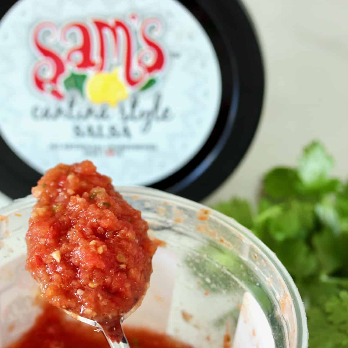 spoonful of cantina salsa  